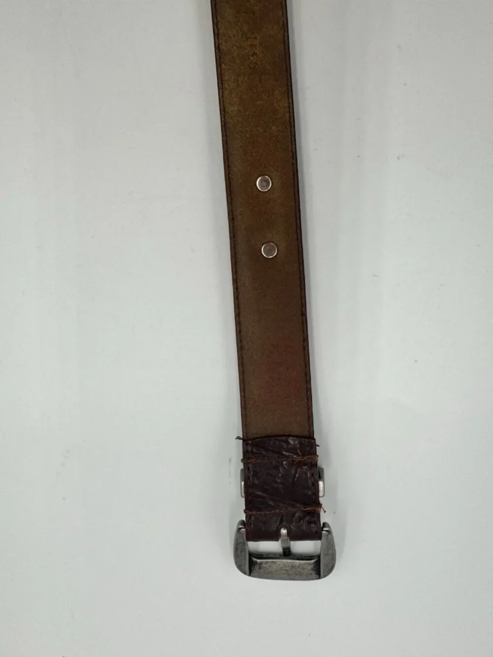 Men's Italian Leather Croc Embossed Golf Concho Belt Brown Sz 36